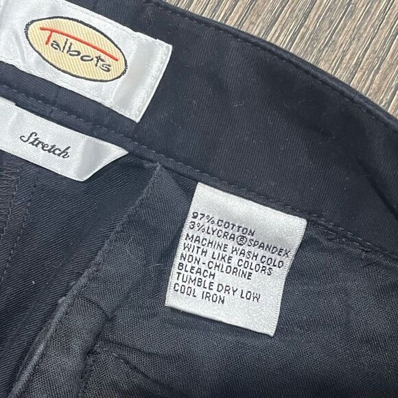Talbots Womens Black High Waisted Stretch Career Work wear Straight Leg Pants 4 - Picture 12 of 12